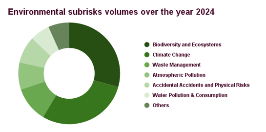 Environmental subrisks volumes over the year 2024 